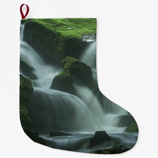 Calming Waterfall Großer Weihnachtsstrumpf (Vorderseite)
