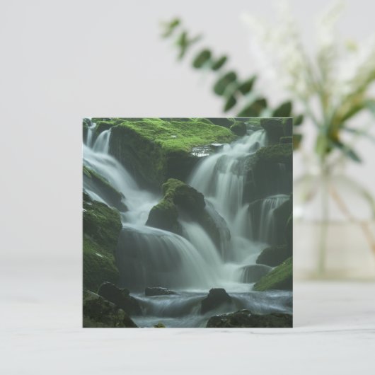 Calming Waterfall Karte (Stehend Vorderseite)