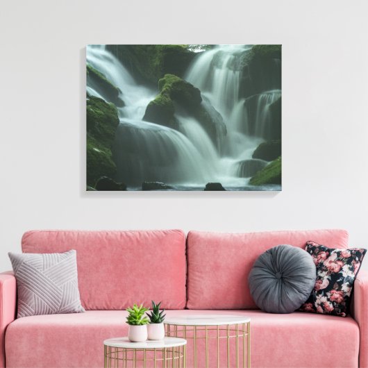 Calming Waterfall Leinwanddruck (Insitu (Wohnzimmer))