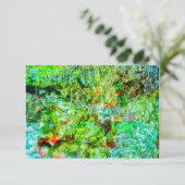 Calming yellow abstract invitation,Yellow abstract Einladung (Stehend Vorderseite)