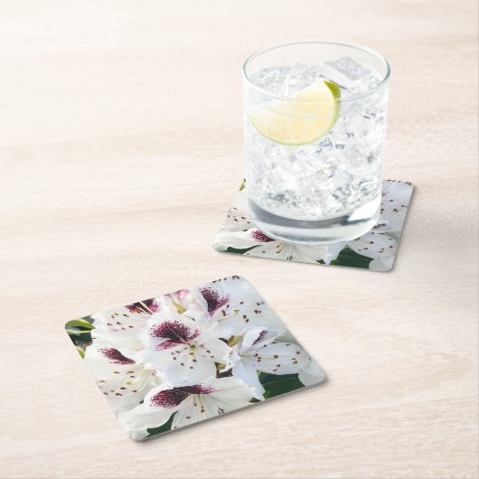 Calsap Rhododendrons Rechteckiger Pappuntersetzer (Vor Ort)