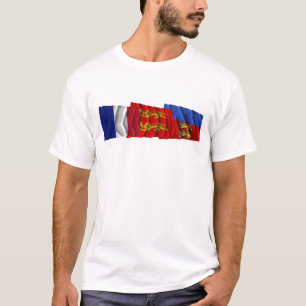Calvados-, Basse-Normandie u. Frankreich-Flaggen T-Shirt
