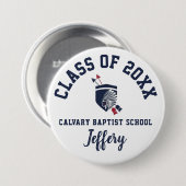 Calvary Baptist School-Button-Logo individuell Button (Vorne & Hinten)