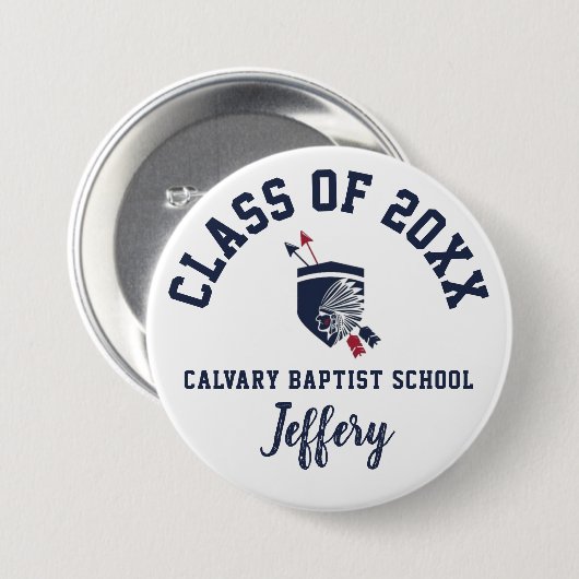 Calvary Baptist School-Button-Logo individuell Button (Vorne & Hinten)