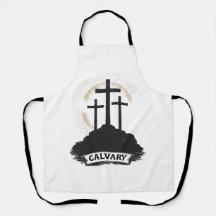 Calvary Hill Jesus Vintage Gravur Faith Tee (1) Schürze