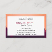 Calvary Sunset Pastoral Business Card Visitenkarte (Rückseite)