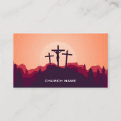 Calvary Sunset Pastoral Business Card Visitenkarte (Vorderseite)