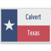 Calvert Texas Aufkleber (Vorderseite)