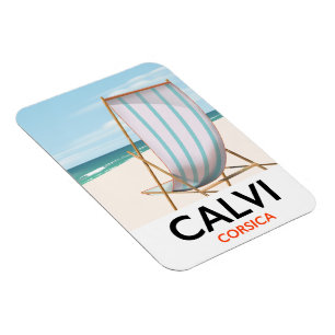 Calvi Corsica Reiseplakat Magnet