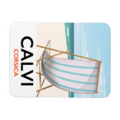 Calvi Corsica Reiseposter Magnet (Horizontal)