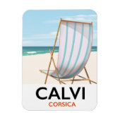 Calvi Corsica Reiseposter Magnet (Vertikal)