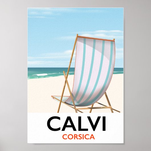 Calvi Corsica Reiseposter Poster (Vorne)