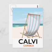 Calvi Corsica Reiseposter Postkarte (Vorne/Hinten)