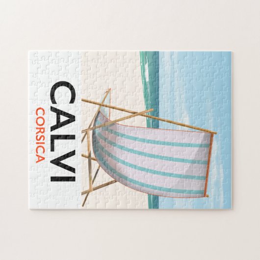 Calvi Corsica Reiseposter Puzzle (Horizontal)