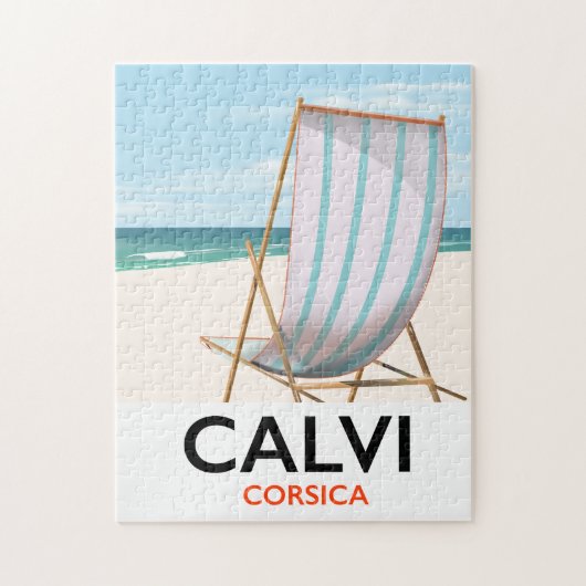 Calvi Corsica Reiseposter Puzzle (Vertikal)