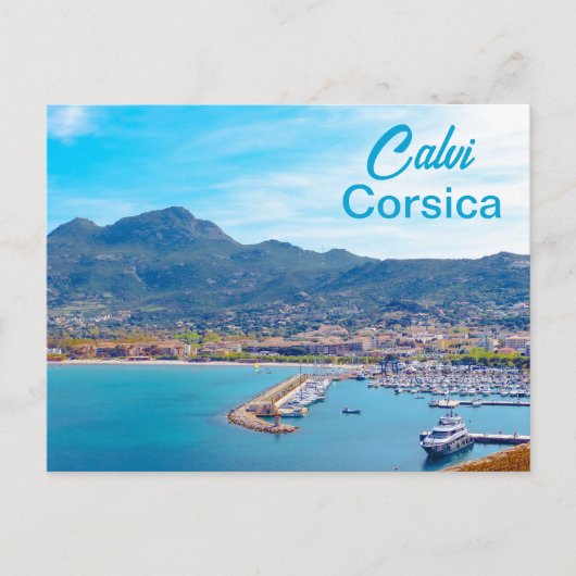 Calvi Panorama Korsika Frankreich Postkarte (Vorderseite)
