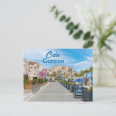 Calvi Promenade auf Korsika Frankreich Postkarte (Stehend Vorderseite)