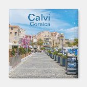 Calvi Promenade auf Korsika Frankreich Souvenir Magnet (Vorne)