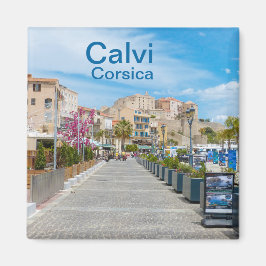 Calvi Promenade auf Korsika Frankreich Souvenir Magnet