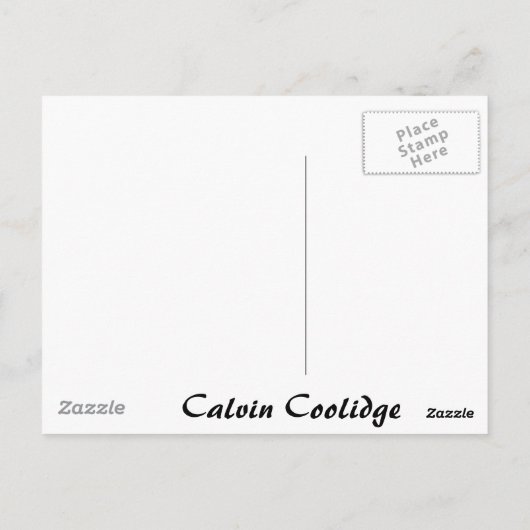 Calvin Coolidge 30 Postkarte (Rückseite)