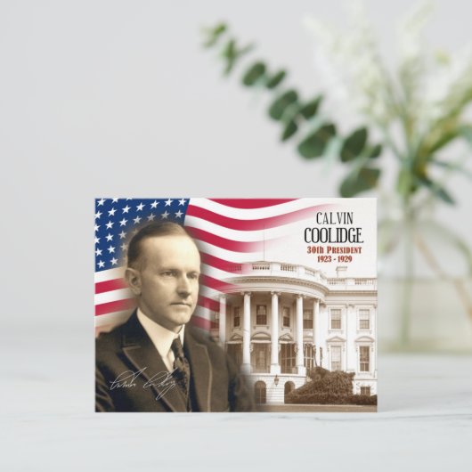 Calvin Coolidge - 30. Präsident der USA Postkarte (Stehend Vorderseite)
