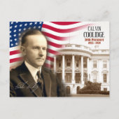 Calvin Coolidge - 30. Präsident der USA Postkarte (Vorderseite)