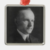 Calvin Coolidge 30. Silbernes Ornament (Vorne)