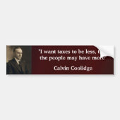 Calvin Coolidge Autoaufkleber (Vorne)