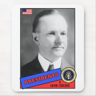 Calvin Coolidge Baseball Card Mousepad