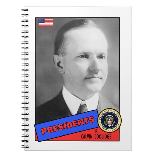 Calvin Coolidge Baseball Card Notizblock (Vorderseite)