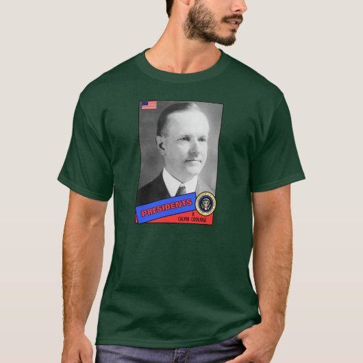 Calvin Coolidge Baseball Card T-Shirt (Vorderseite)