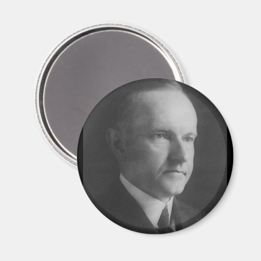 Calvin Coolidge Magnet (Vorderseite/Rückseite)