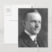 Calvin Coolidge Postkarte (Vorne/Hinten)