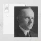 Calvin Coolidge Postkarte (Vorne/Hinten)