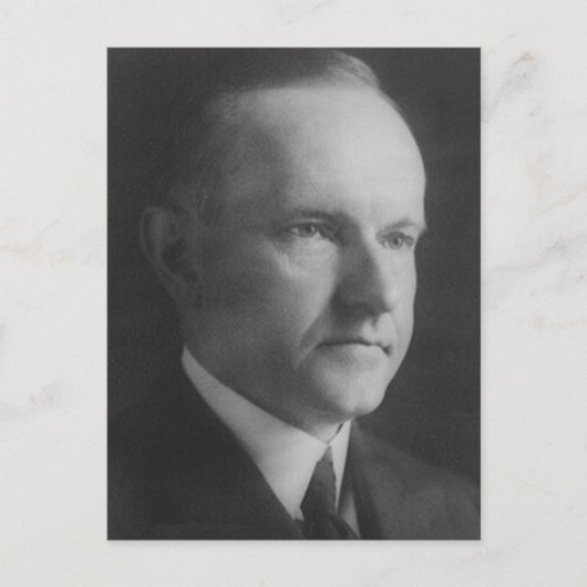 Calvin Coolidge Postkarte (Vorderseite)