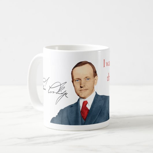 Calvin Coolidge Tasse #5 (Vorderseite Links)
