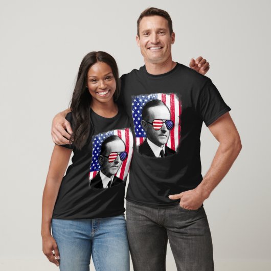 Calvin Coolidge US Flag 4. Juli T-Shirt (Unisex)