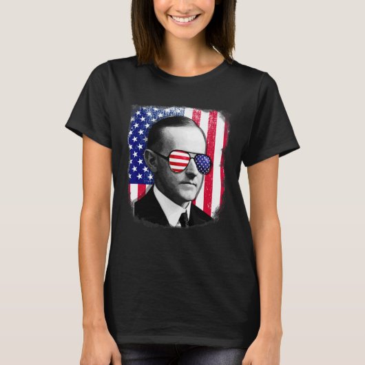 Calvin Coolidge US Flag 4. Juli T-Shirt (Vorderseite)