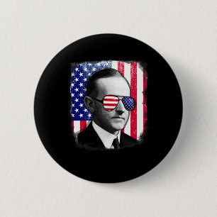 Calvin Coolidge US-Flagge 4. Juli Button