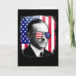 Calvin Coolidge US-Flagge 4. Juli Karte