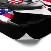 Calvin Coolidge US-Flagge 4. Juli Poster (Ecke)