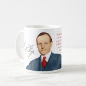 Calvin- CoolidgeTasse #2 "das reiche besteuernd " Kaffeetasse (Vorderseite Links)