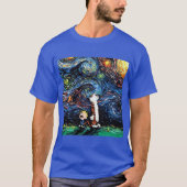 calvin hobbes starry night T-Shirt (Vorderseite)