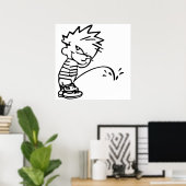 Calvin Peeing Poster (Heimbüro)