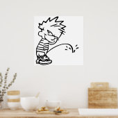 Calvin Peeing Poster (Küche)
