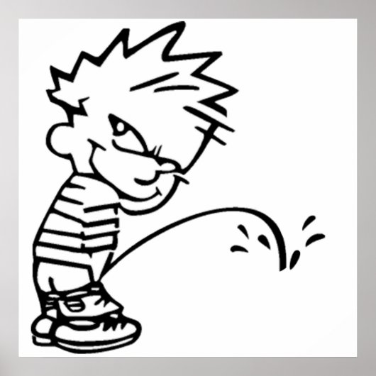 Calvin Peeing Poster (Vorne)