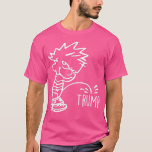 Calvin Peeing über Trump - Trump hasers T-Shirt