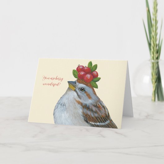 Calvin the American tree sparrow card Karte (Vorderseite)
