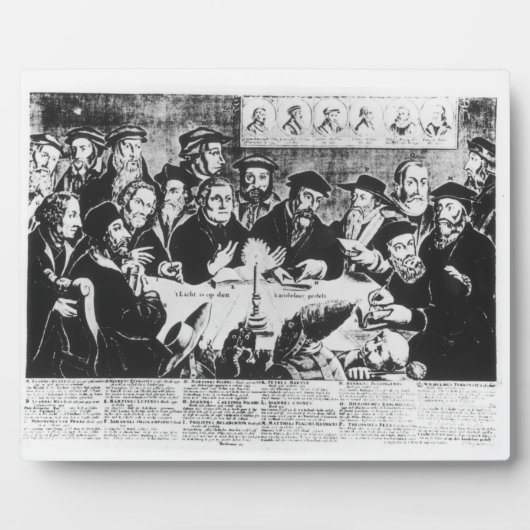 Calvin und Luther (Gravur) Fotoplatte (Vorderseite)