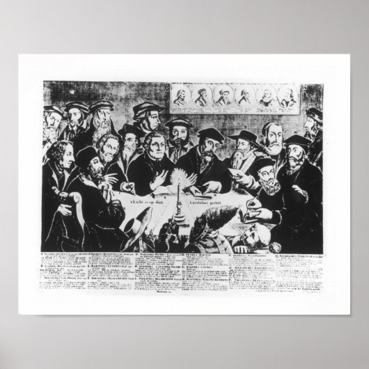 Calvin und Luther (Gravur) Poster (Vorne)